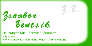 zsombor bentsik business card